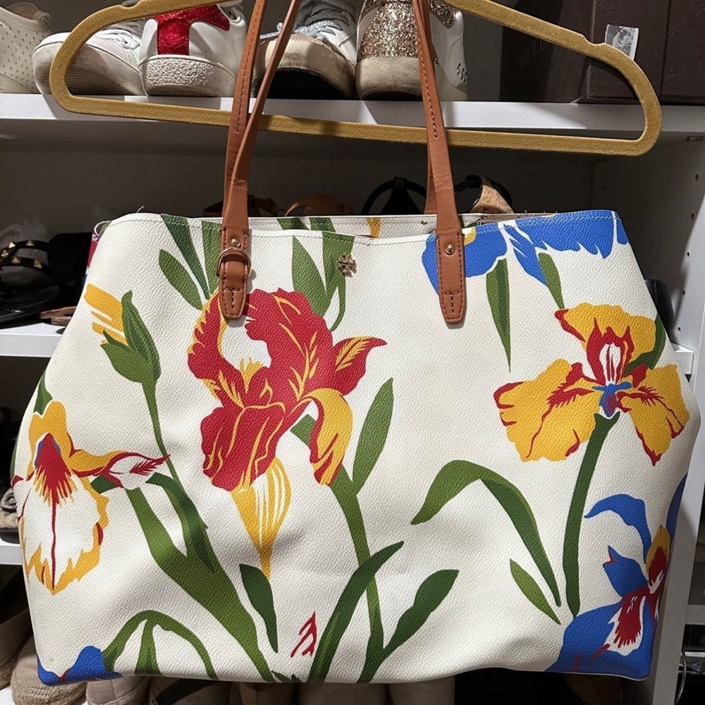 Tory Burch kerrington square tote bag in floral print